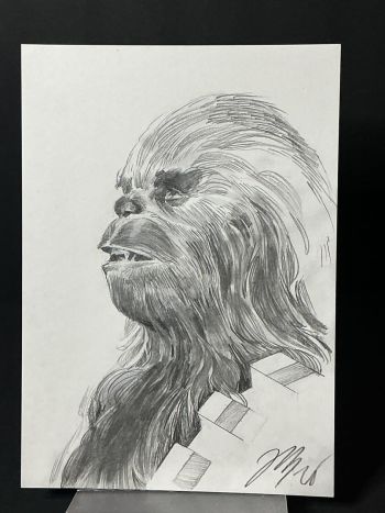 Image of Chewbacca Pencil Sketch by Álvaro Martínez Bueno
