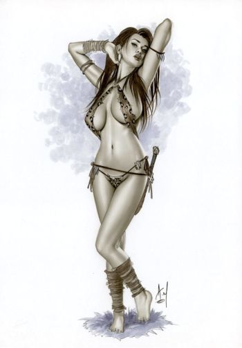 Image of Cavewoman BW#818