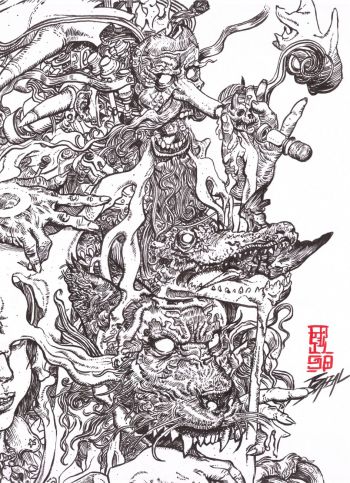 Image of Fearmonger / Bazal. 11,7x16,5 in.