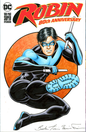 Image of Robin 80th Anniversary NIGHTWING Sketch Cover