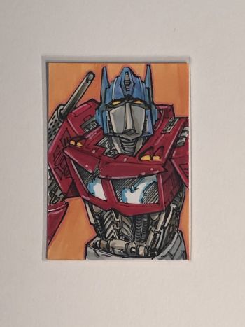 Image of Optimus Prime Sketch Card