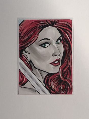 Image of 50th Anniversary Red Sonja Sketch Card