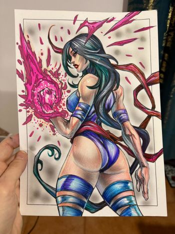 Image of Psylocke Colored Art by Paolo Pantalena