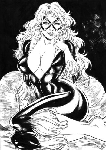 Image of Black Cat Original Art