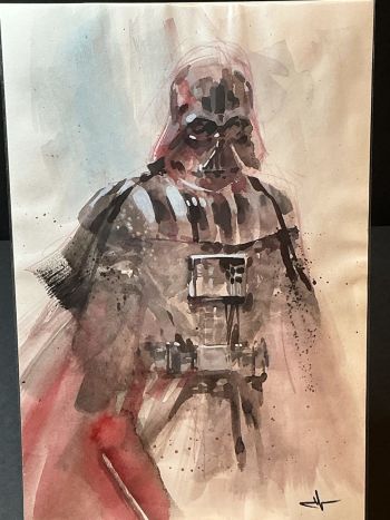 Image of Darth Vader Watercolor painting 