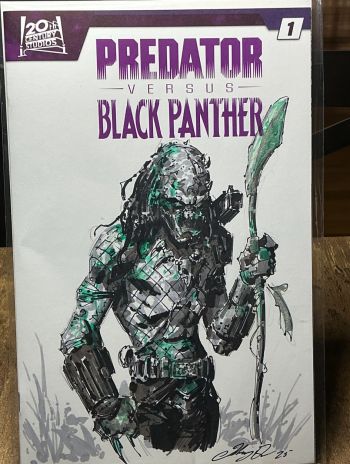 Image of Predator Acrylic Paint Sketch Cover by Johnny Desjardins 