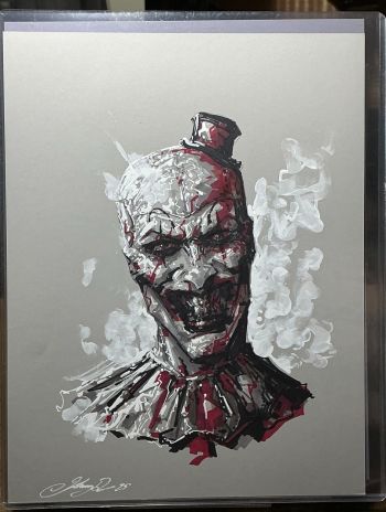 Image of Terrifier Art the Clown Acrylic Painting by Johnny Desjardins 