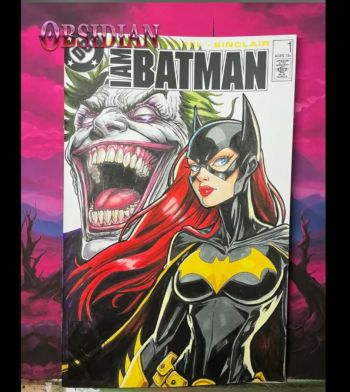 Image of Batgirl and Joker Sketch Cover