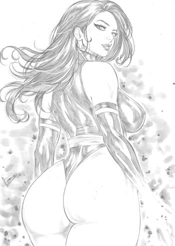 Image of Psylocke Pencil (9"x12") Original Art