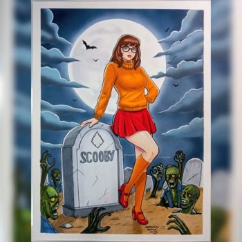 Image of Velma and Zombies Pin Up