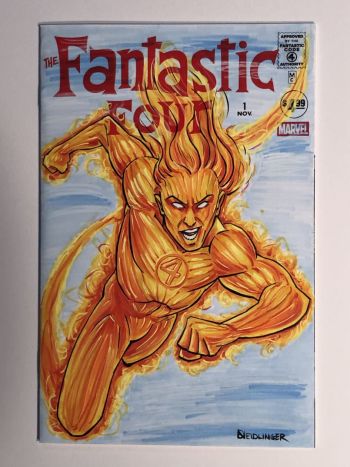 Image of Human Torch Sketch Cover