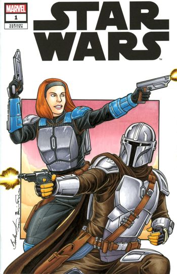 Image of Star Wars MANDALORIAN & BO-KATAN Sketch Cover