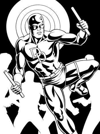 Image of 9X12 DAREDEVIL Pin-Up