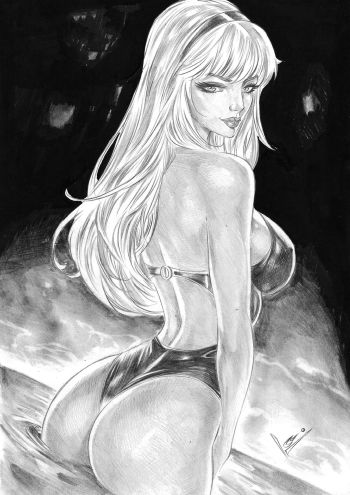 Image of Gwen Stacy Pin-Up Art  (A4)