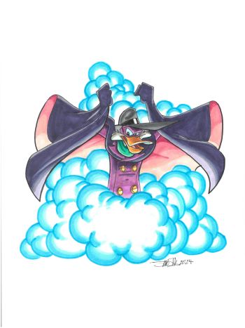 Image of James Silvani original Darkwing Duck, 9x12 – marker