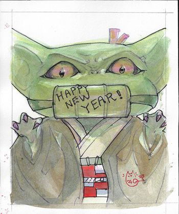 Image of Grogu Happy New Year