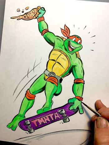 Image of One Ken Mitchroney commission drawn upon winner's request