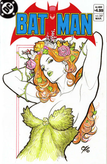 Image of Poison Ivy sketch cover by Frank Cho, FRANKS-GIVING BONUS