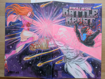 Image of Double sided Invincible Battle Beast sketch by Jak
