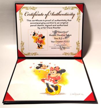 Image of "Dreamboat", original colored pencil sketch from Disney artist Dave Nestler