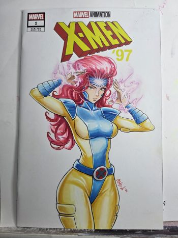 Image of "Head game strong" Jean Grey Sketch Cover by Smo-G 
