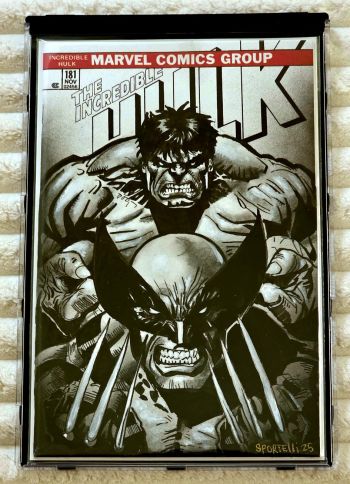 Image of Original Art Sketch Cover - Sportelli HULK & WOLVERINE