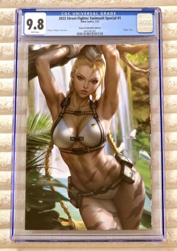 Image of ** ARTGERM Street Fighter Swimsuit Special #1 CAMMY Virgin RARE HOT CGC 9.8 **