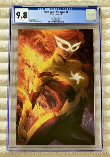 Image of ** ARTGERM West Coast Avengers #1 - Firestar Virgin 1:100 RARE HOT CGC 9.8 **