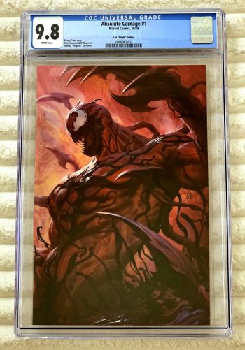 Image of ** ARTGERM Absolute Carnage #1 1:500 Virgin Variant SUPER RARE HOT CGC 9.8 **