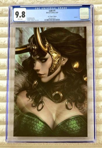 Image of ** ARTGERM LADY LOKI #1 Virgin Variant 1:100 RARE HOT CGC 9.8 **