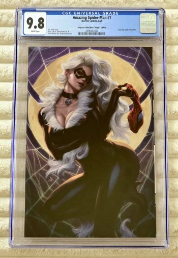 Image of ** ARTGERM AMAZING SPIDER-MAN #1 BLACK CAT Virgin RARE HOT CGC 9.8 **