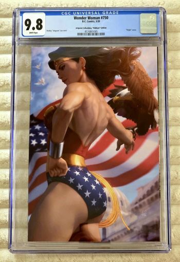 Image of ** ARTGERM Wonder Woman #750 Key Anniversary Issue VIRGIN RARE HOT CGC 9.8 **