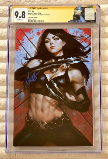 Image of ** ARTGERM X-23 NYX #1 1:100 Incentive Virgin Variant RARE SIGNED CGC SS 9.8 **