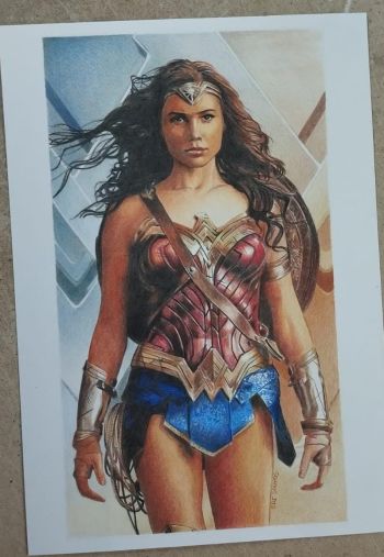 Image of Wonder woman  Art '9x12' by Edi Santos