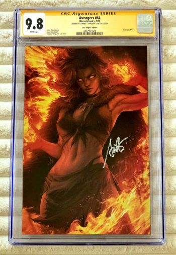 Image of ** ARTGERM Avengers #64 DARK PHOENIX 1:100 VIRGIN RARE HOT SIGNED CGC SS 9.8 **