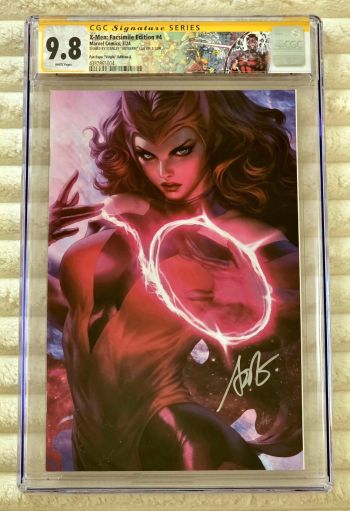 Image of ** ARTGERM Scarlet Witch X-Men #4 Virgin Megacon 2024 RARE SIGNED CGC SS 9.8 **