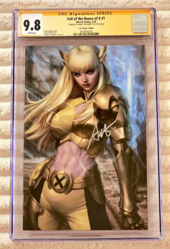 Image of ** ARTGERM Fall Of The House Of X #1 MAGIK 1:50 VIRGIN RARE SIGNED CGC SS 9.8 **