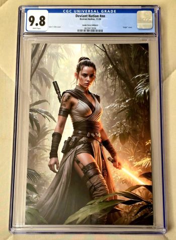 Image of **Deviant Nation REY MATCHING SET Jungle Force Leia STAR WARS CGC 9.8 RARE **