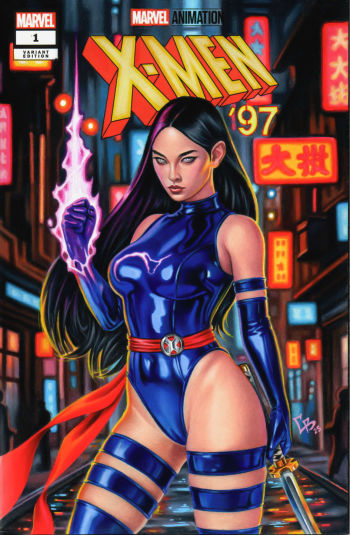Image of Psylocke X-Men '97 Cover by Chris Comicart