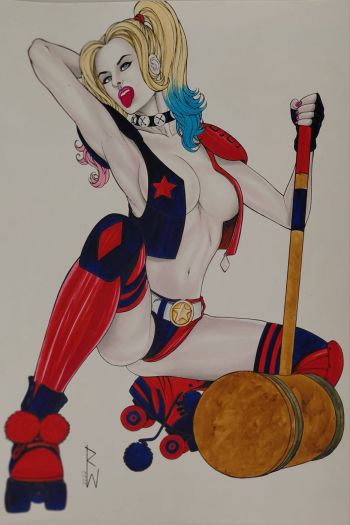 Image of Harley Quinn Pin Up, 11"x 17"