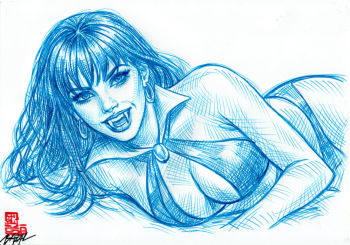 Image of Vampirella - BLOODY DESIRE / Bazal. 11,7x 8,3 in. 