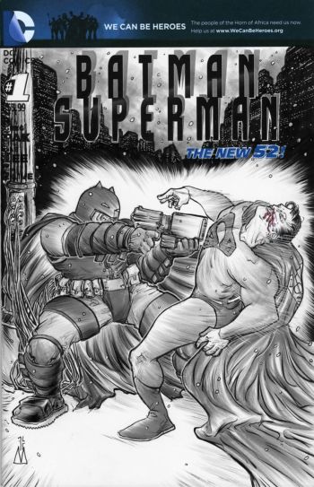 Image of Batman Superman Sketch Cover