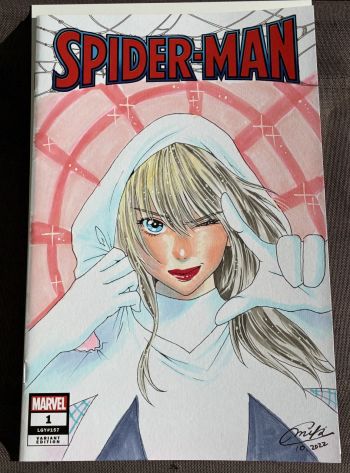 Image of Ghost Spider Sketch Cover by Miki Okazaki 