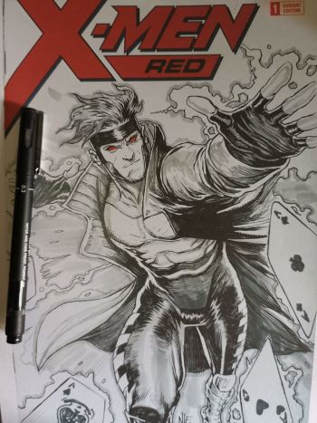 Image of X-Men Red #1 blank cover art.