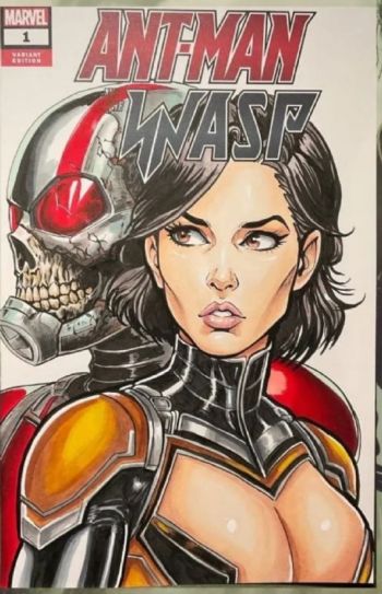 Image of Ant-Man and The Wasp Sketch Cover by Obsidianart. 