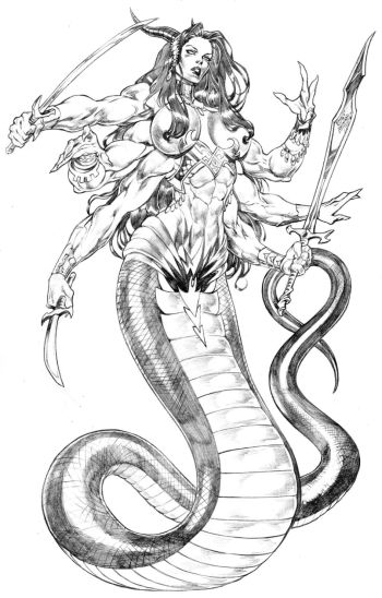 Image of Woman Snake
