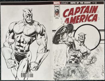 Image of Captain America Wrap-around Sketch Cover