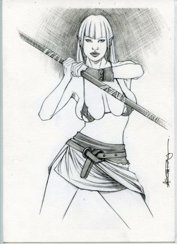 Image of AMIRA WARRIOR ELF SK#3478  ORIGINAL PINUP GIRL