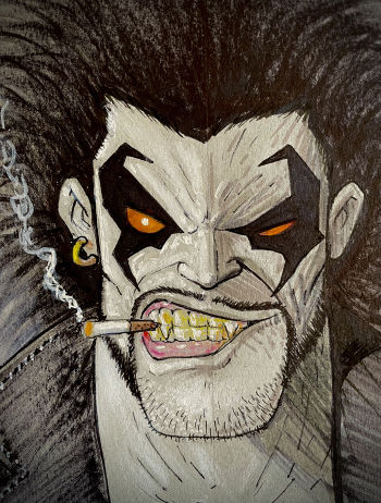 Image of Lobo Mixed Media Art by Javier Verduzco