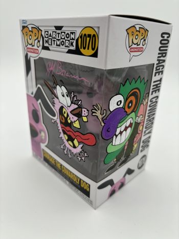 Image of Courage the Cowardly Dog Remarked Funko Pop by Jeff Brennan